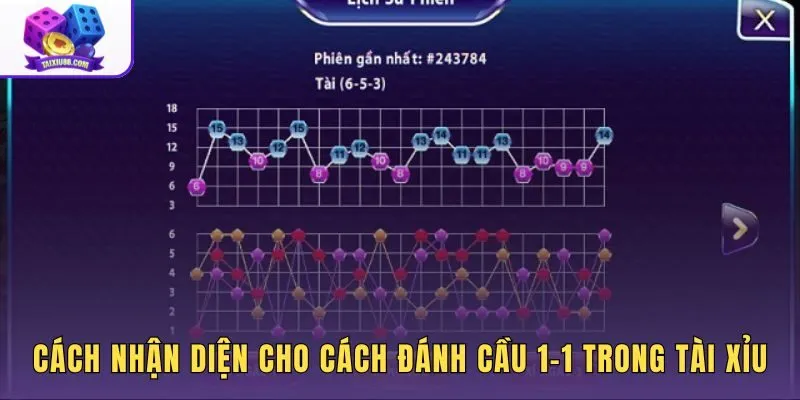 Cách đánh cầu 1-1 qua nhịp xen kẽ tài xỉu và dữ liệu gần nhất