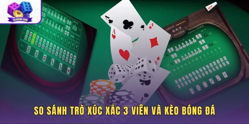 Nguyên tắc chơi tài xỉu xúc xắc đối chiếu kèo Tài Xỉu bóng đá